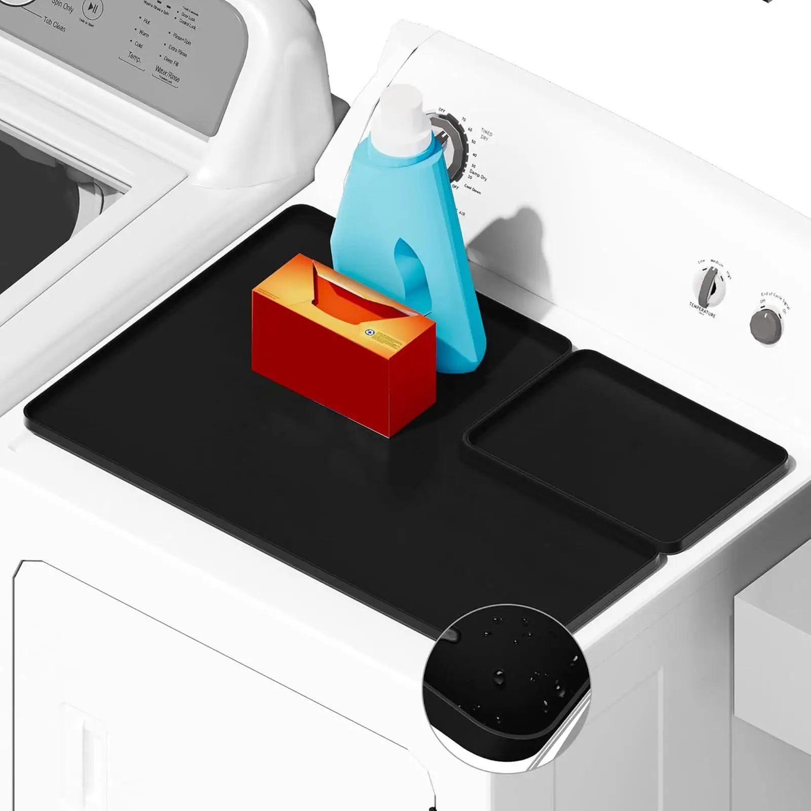 

Верхняя крышка сушильной машины с коллектором ворса Верхняя крышка сушильной машины 26x18 дюймов Силиконовый нескользящий топпер для стиральной машины для работы на кухне