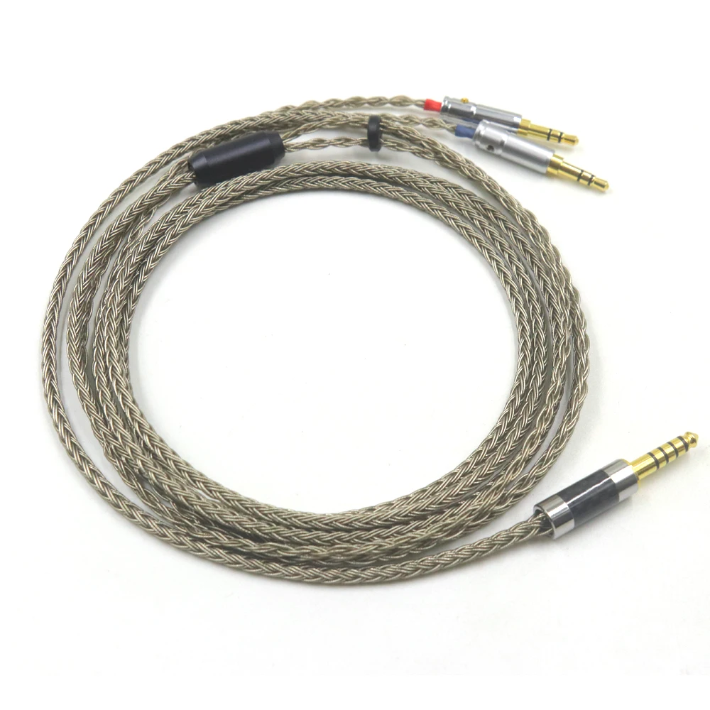 16 النوى OCC كابل ترقية مطلي بالفضة لـ Dual 3.5mm Hifiman Sundara Ananda HE1000se HE6se HE400 Denon AH-5200 7200
