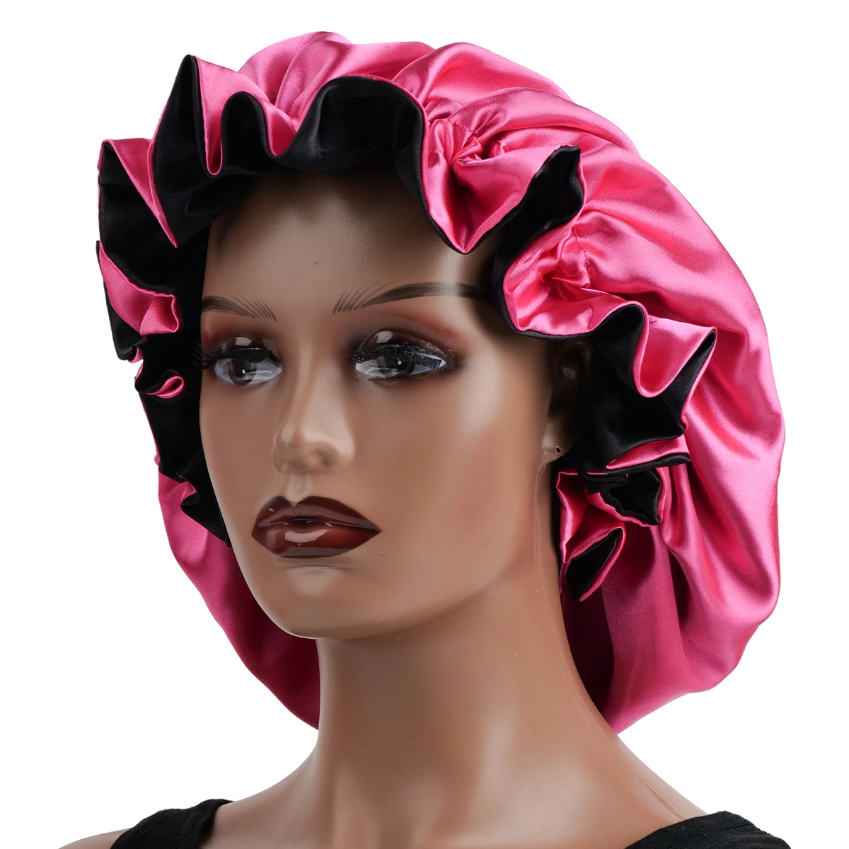 1 Stück doppellagige, minimalistische Haarhaube, Satin-Haube, Schlafkappen, kann auf beiden Seiten getragen werden, vielseitige Kappe für Männer/Frauen – Detail 13