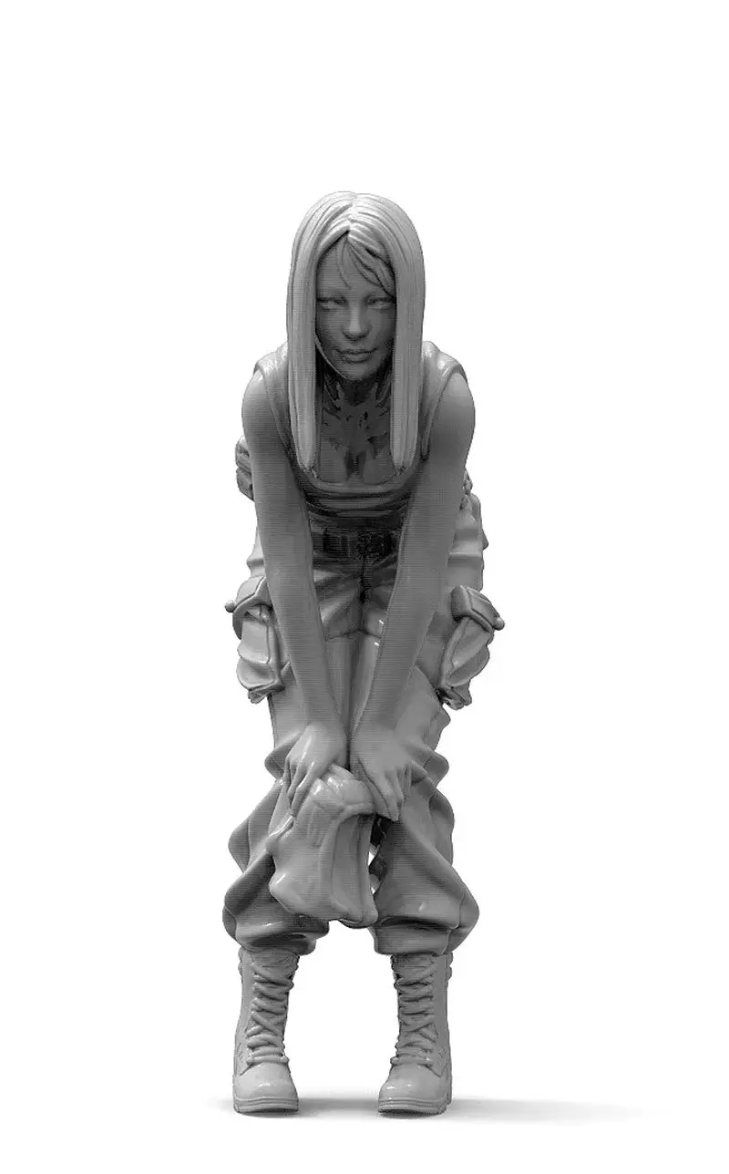 1/24 الراتنج شخصية كامل الجسم أطقم منمذجة Urbana فتاة عمل Gk الأبيض نموذج تمثال لعبة المفككة وغير مصبوغ