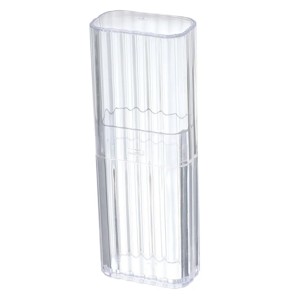 Plastic Travel Storage Case Storage Box Floss Container Cotton Swab Holder Dust-proof Toothpick Holder