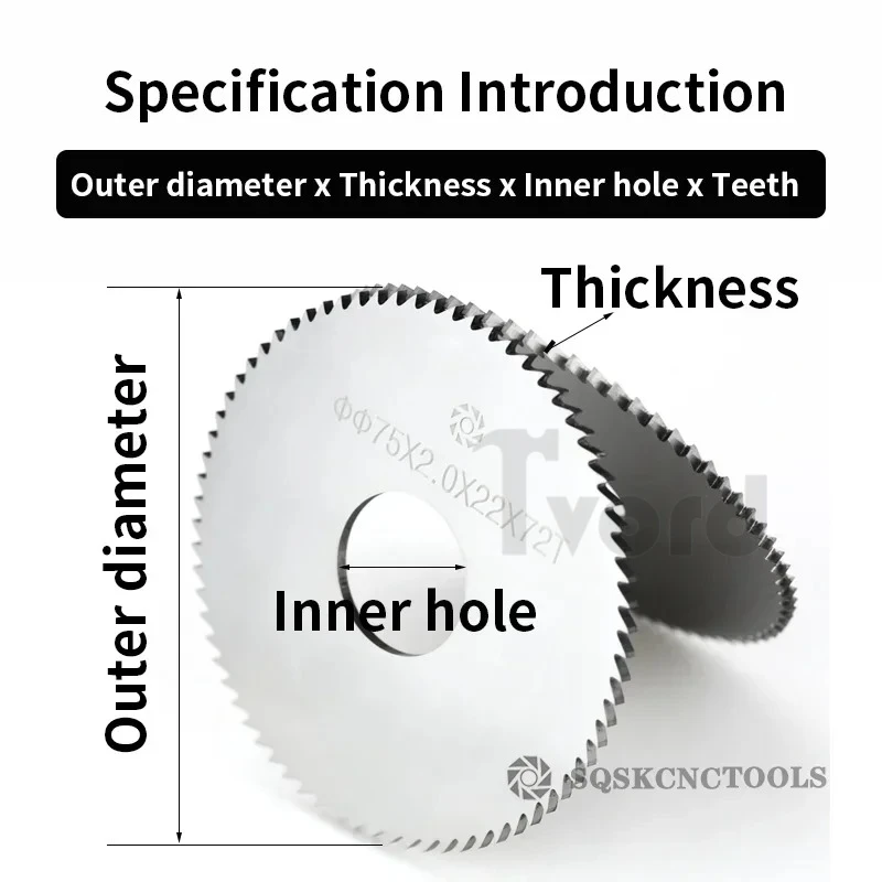 Circular Saw Blade Blade Tungsten Steel Milling Blade Solid Carbide Milling Cutter Diameter 16 20 25 30 40 50 60 63 70~110mm