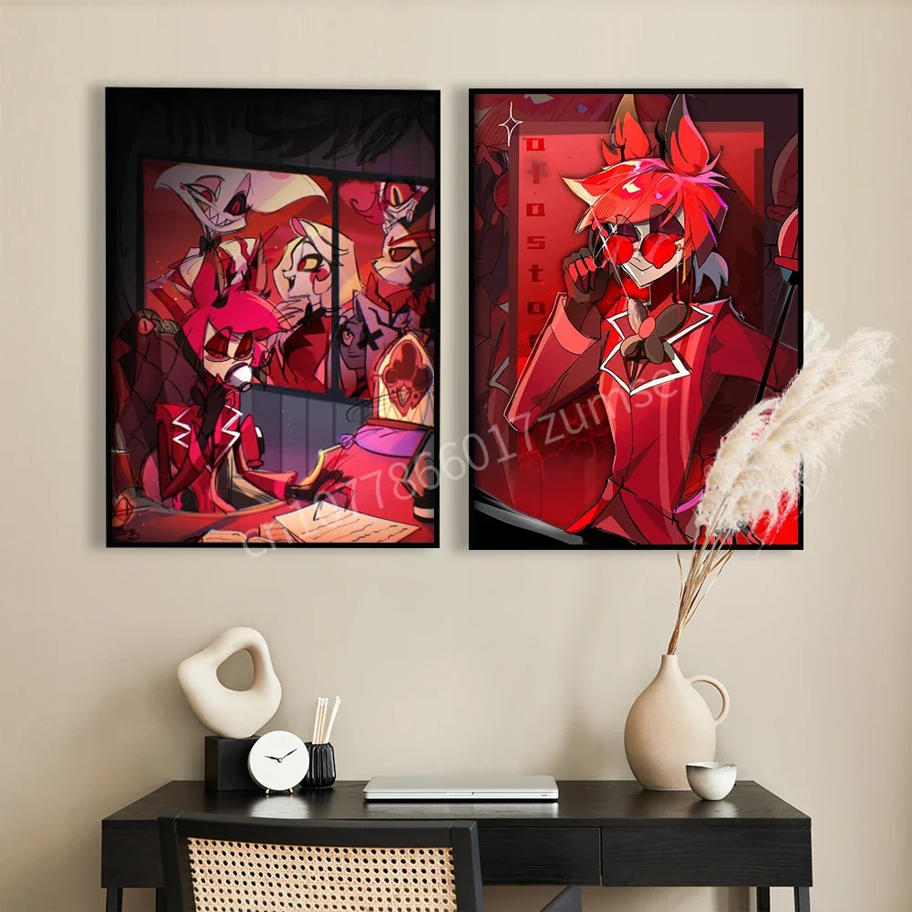 Anime H-Hazbin Hotel Cartoon POSTER Canvas HD Print Personalized Wall Art Custom Painting Canvas Children's Bedroom Decor wall