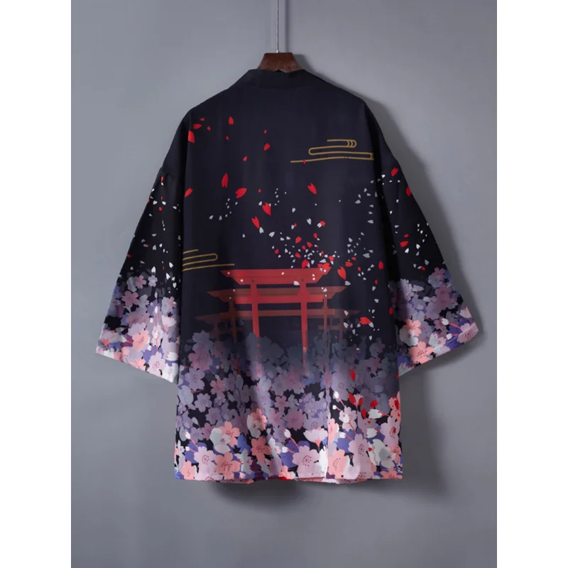 

Barbie Japanese style all cute soft sister style ukiyo-e retro modified Hanfu Kimono Haori Cardigan sun protection shirt
