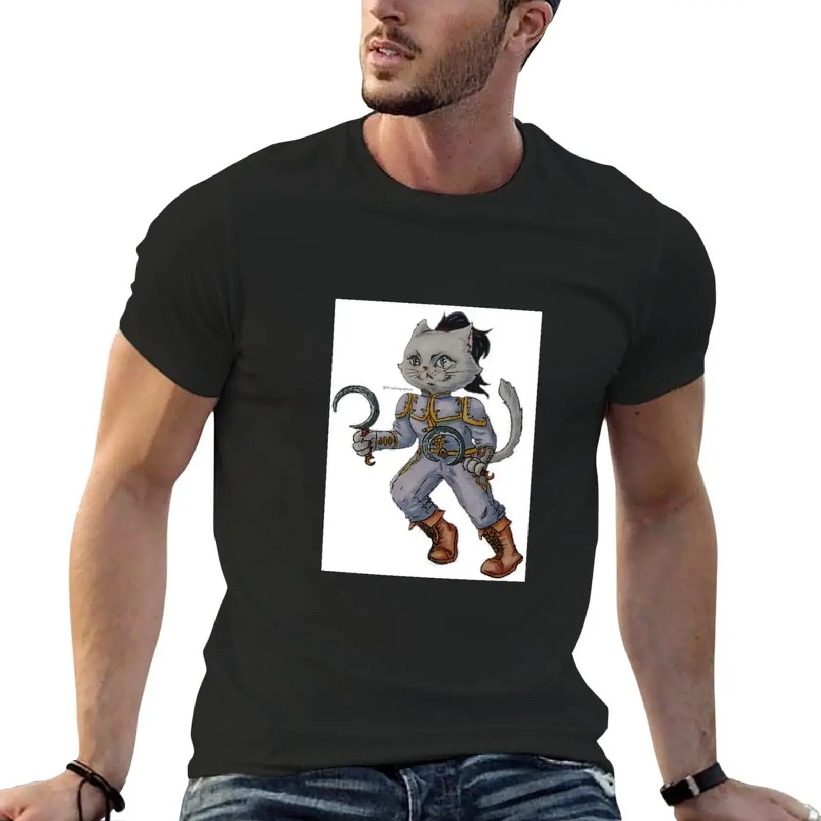 

Nightblade Khajiit T-Shirt man clothes shirts graphic tee anime tshirt anime shirts men
