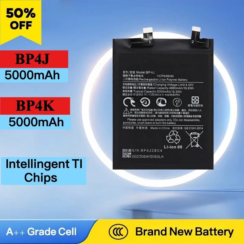 New 5000mAh BP4J BP4K Battery for Xiaomi Redmi Note 12 Pro+ /12 Pro Plus for Redmi Note 12 Pro / 12T Poco X5 Pro 5G