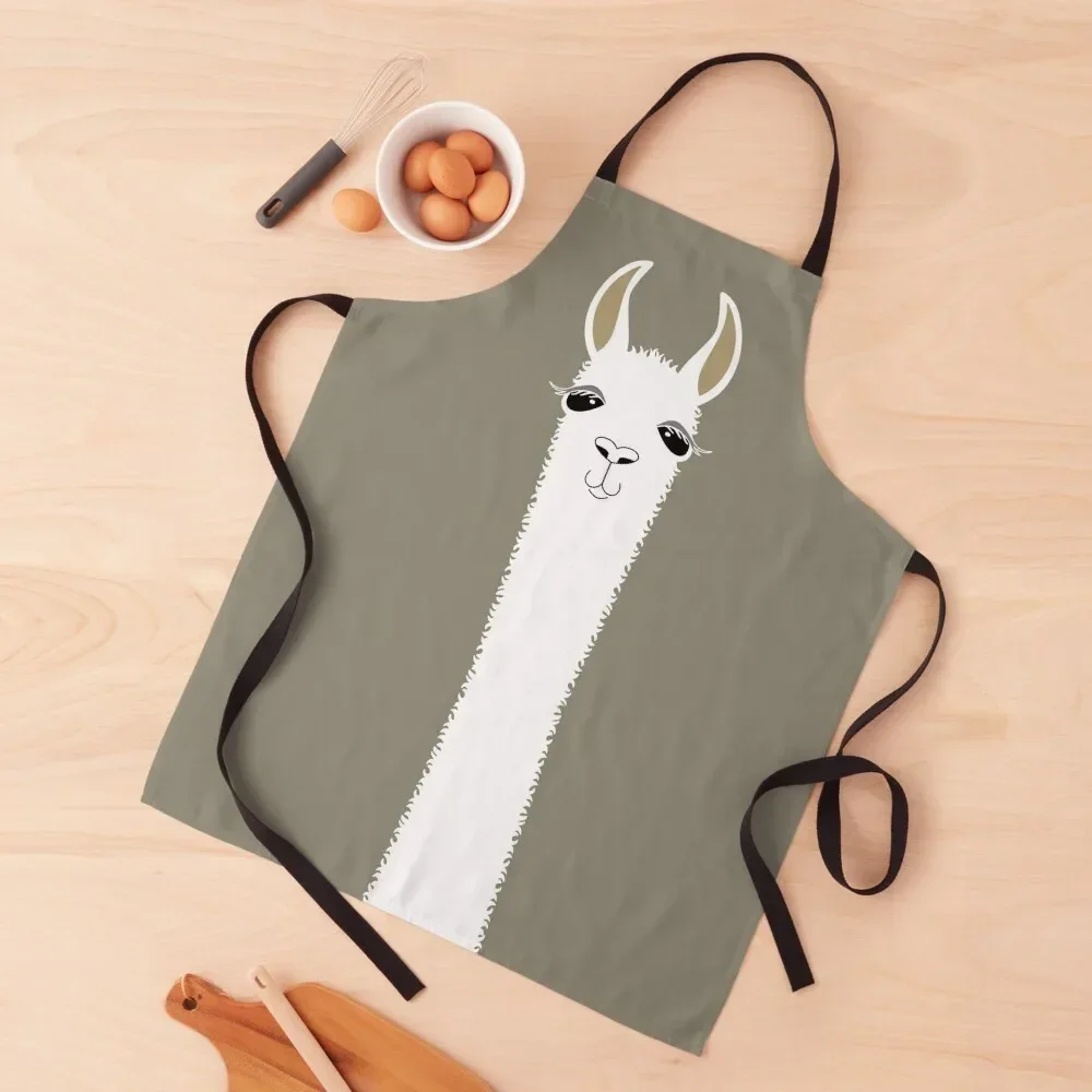 LLAMA PORTRAIT #1 Apron Kitchen Things For Home barber uniform Woman Kitchens men's barbecue Apron