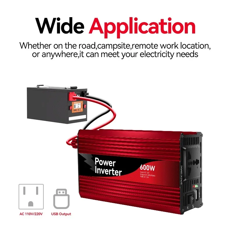JHZ for DEMUDA Factory DC/AC Inverters 2000 Watt Rechargeable Power Inverter to 220V 110ac 2800W Power 12v 24v 48v 60v 2000w