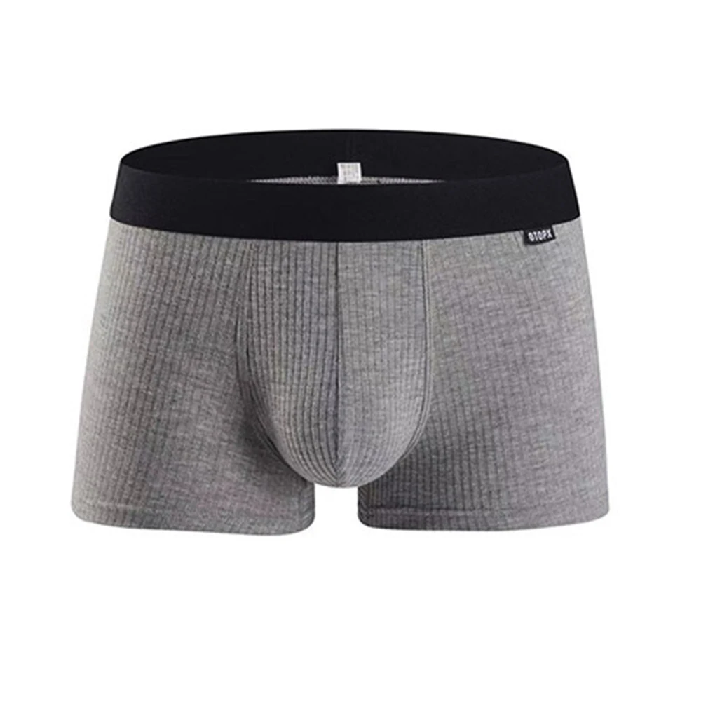 Sexy Men Low Rise Underwear Thread U-Pouch Soft Trunks Shorts Underpants Elastic Sweat Absorbing Thin Breathable Panties