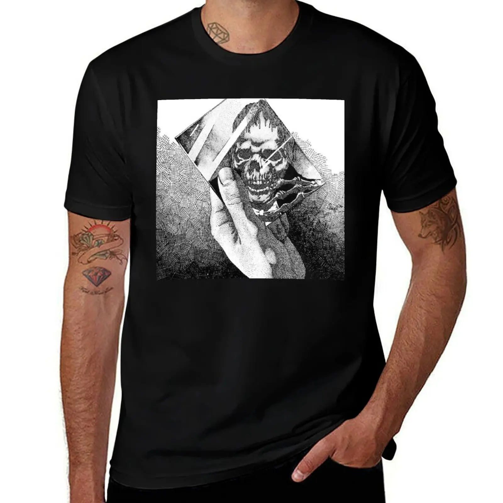 Oneohtrix Point Never Replica Album Cover Art T-Shirt Casual Basic Street Style T-Shirt