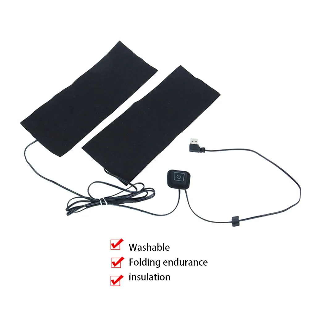 Electric Heating Pad Winter Thermal Accessory Adjustable Temperature Body Warmer Heated Sheet for Home Office USB Charging