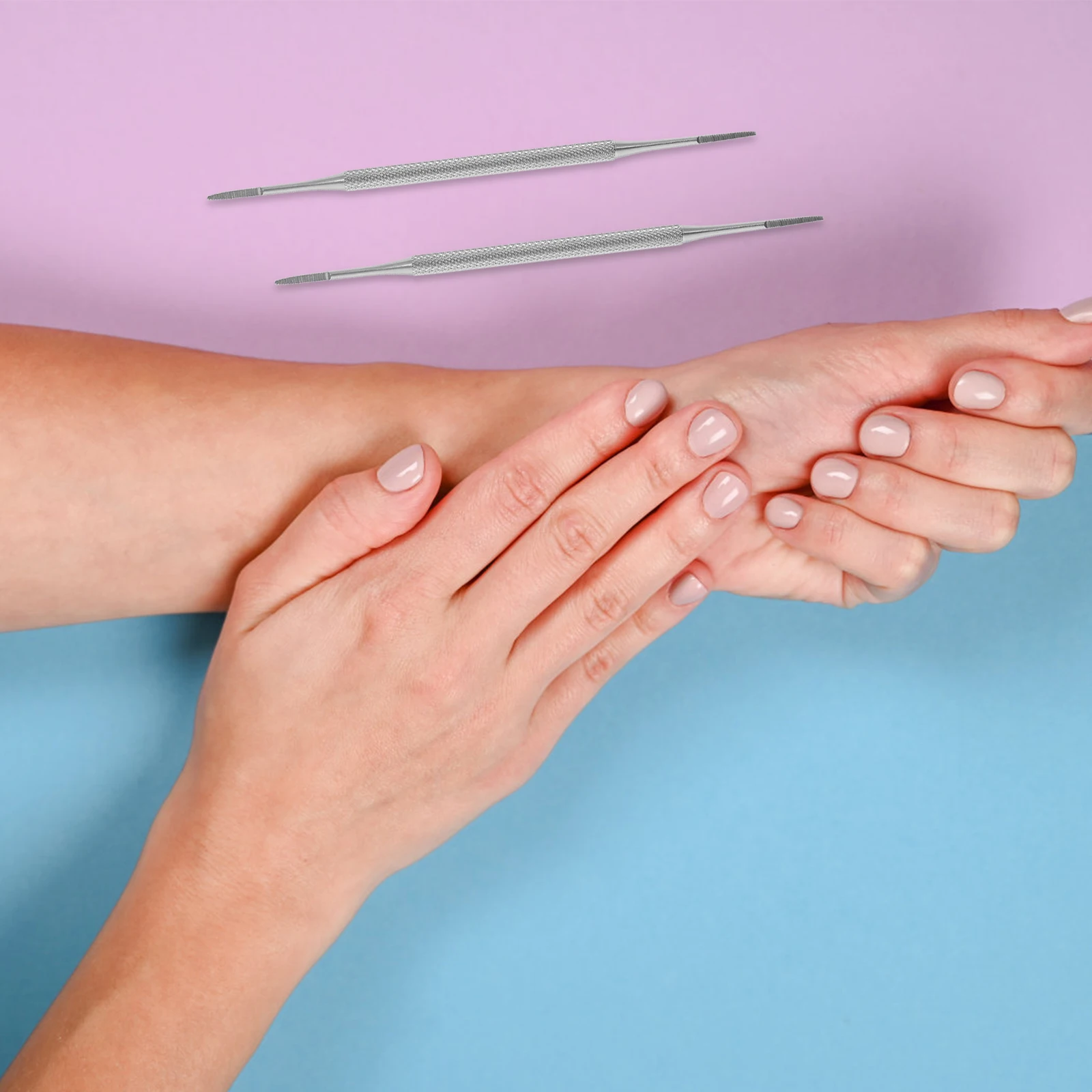 

3pcs Double Ended Stainless Steel Pedicure File Set For Toe Nail Tool Ridge Removal Manicure Salon Home Use Nail Cleaning