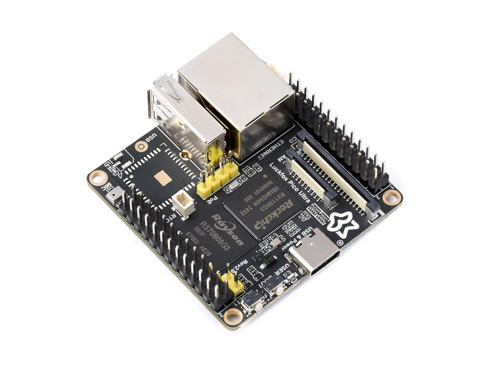 Luckfox Pico Ultra SBC: 1TOPS NPU، Wi-Fi 6، شاشة لمس IPS مقاس 4 بوصات، دعم PoE، لوحة Linux المدمجة