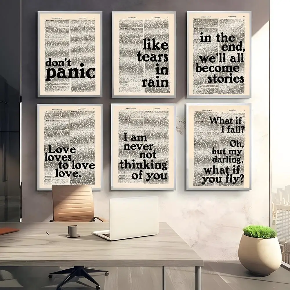 Motivational Quotes Success Poster Stickers Mural Painting Self-Adhesive Wall Decals for Bedroom Living Room Home HD Decor Gift
