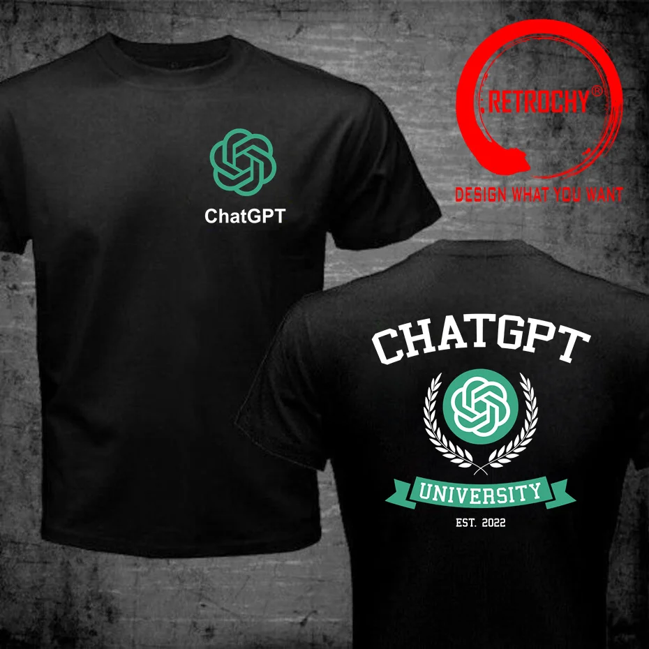 ChatGPT University Code Chat GPT Developer Programmer Coder Artwork Creative Graphics Unisex Tops Think Less Letters T Shirts