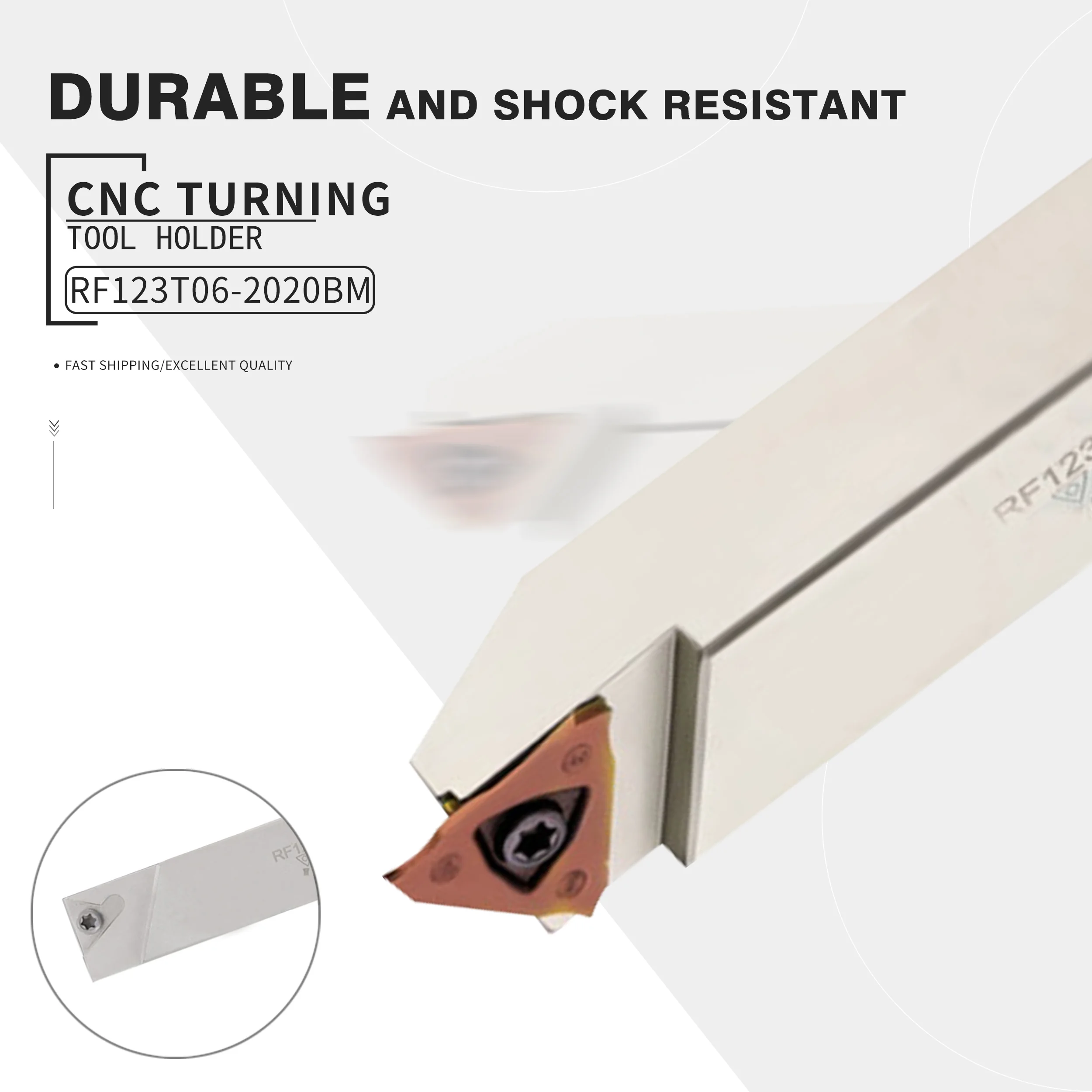 

RF123T06-1212 RF123T06-2020BM CNC lathe turning tool holder Spring steel arbor Grooving toolholder for walking machine finishing