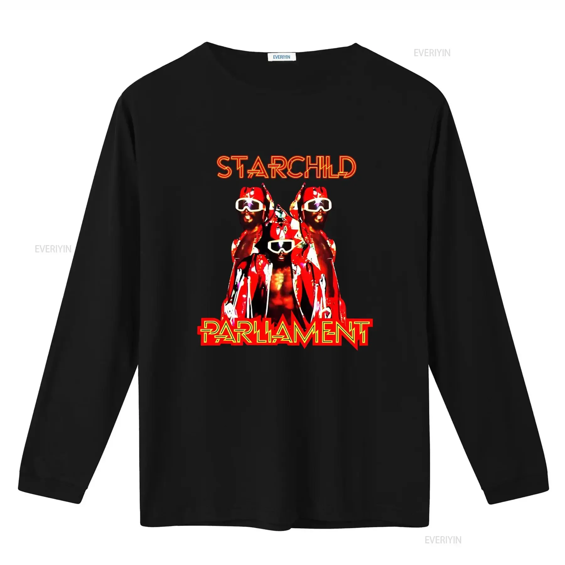 George Clinton Starchild Album T Shirt Parliament Eddie Hazel Funkadelic  vintage Washed Casual graphic fashion Unisex Stylish