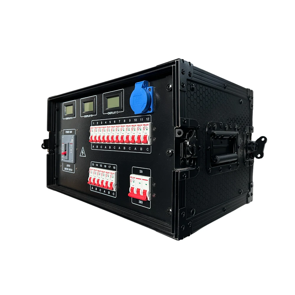 Portable In&Output 18 Road 63A Straight-Through Power Distribution Cold Spark Machine Battery Power Cabinet EWTX EW-1816