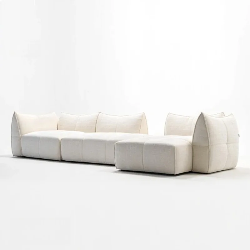 Minimalist concept/mountain sofa/French retro tofu block double-sided chenille fabric combination corner module