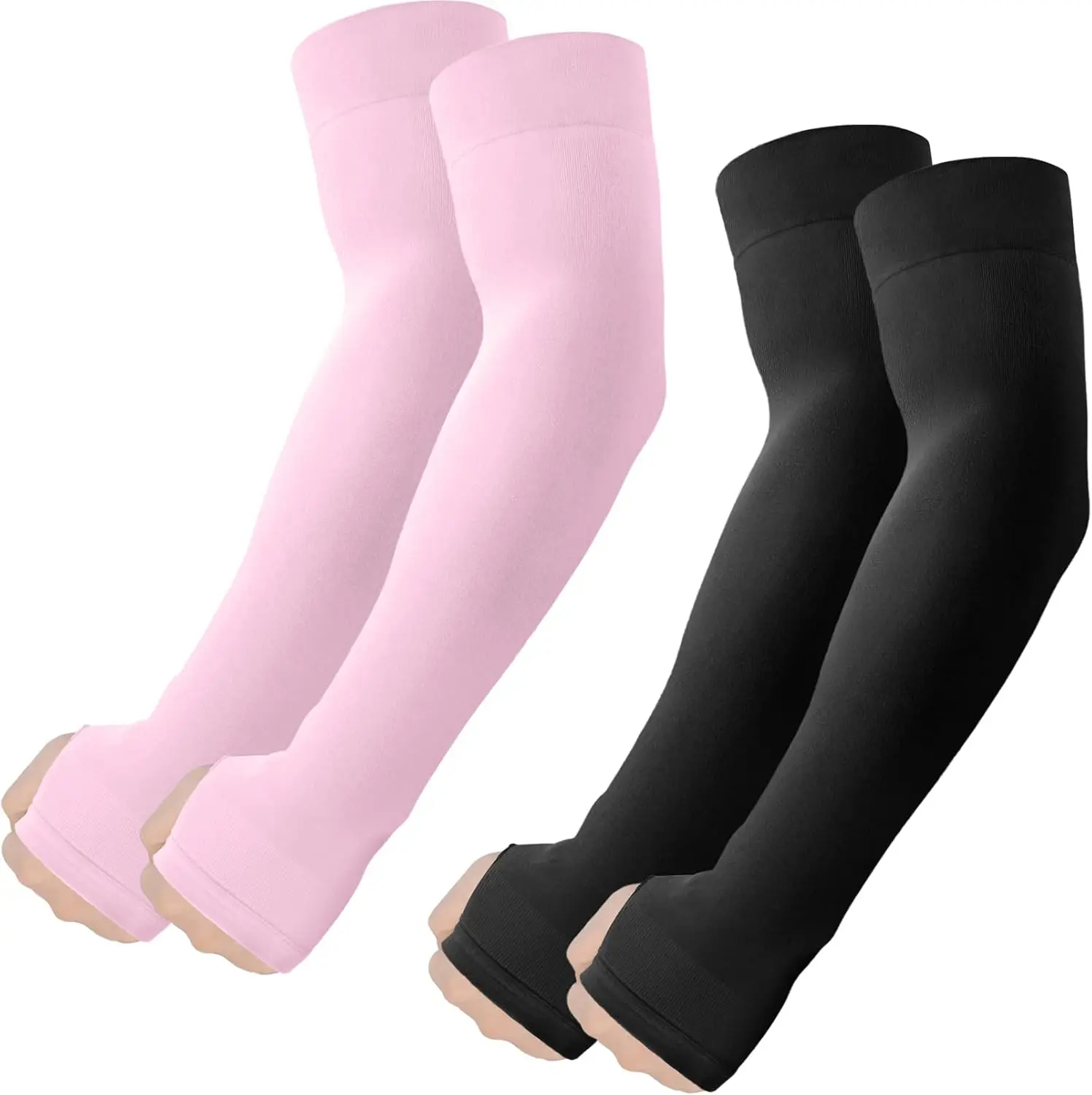 Atmungsaktive UV-Schutz-Armlinge mit Daumenloch, kühlende Kompressions-Tattoo-Abdeckung für Männer und Frauen, Sport, Workout, Wandern – Detail 8