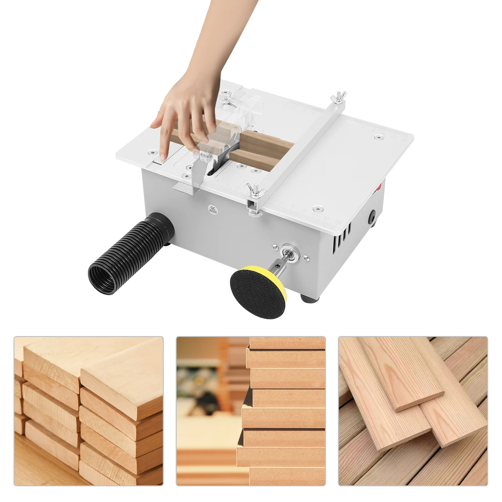 

Multi-functional Desktop Table Saw, 96/240W Mini Table Saw, Woodworking Bench Saw DIY Hobby Model Crafts Cutting Tool