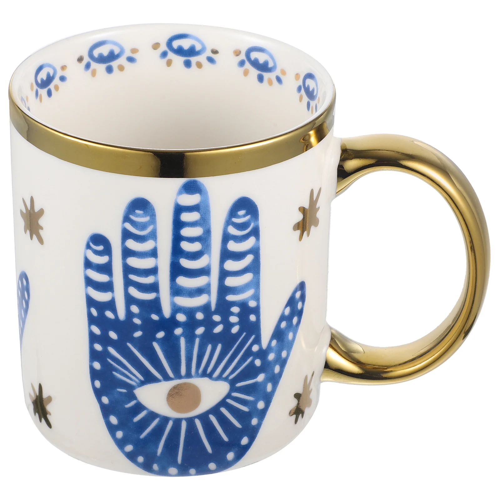 Espresso Ground Coffee Ceramic Mug Delicate Milk Cup Evil Eye Water Decorative Drinking Travel