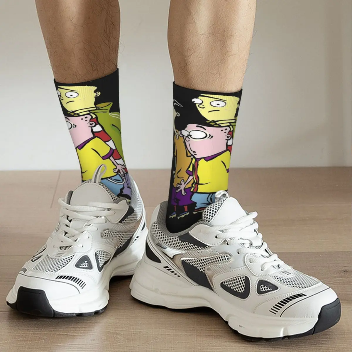 Calcetines Vintage de dibujos animados para hombre, calcetín con estampado de Harajuku Ed, Edd n Eddy, estilo callejero, novedad