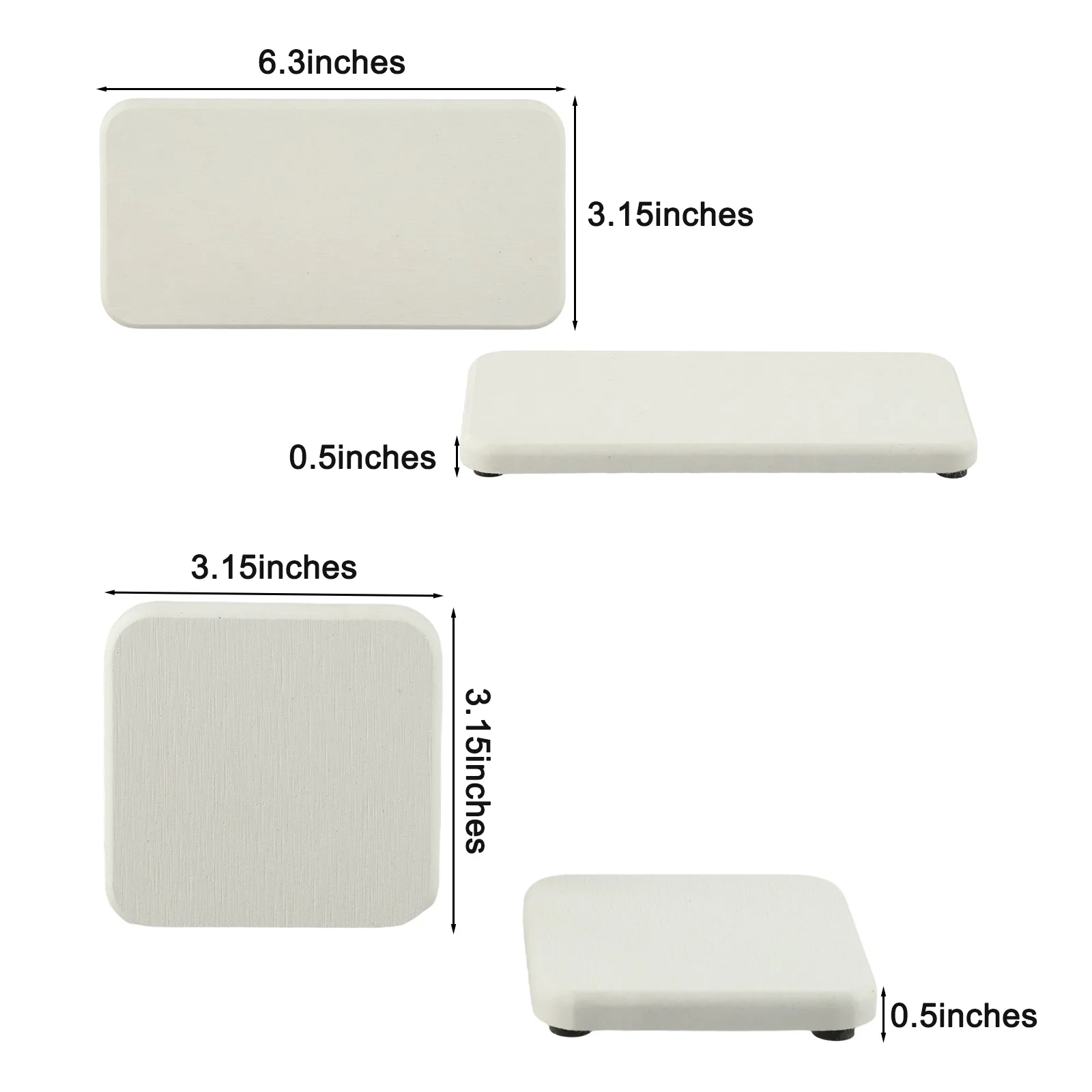 For Home Use 6.3*3.15 Inches 16*8cm Fast Drying Trays Multi Purpose Diatom Mud Tray Absorbent Mat Water Absorbent Trays