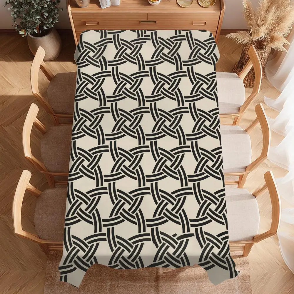 Nautical Rope Knot Table Cloth Home Party Picnic Dining Room Kitchen Desktop Dust-proof Decorative Table