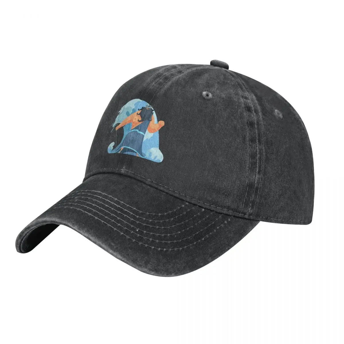 Poseidon's Weapon Multicolor Hat Peaked Women's Cap Poseidon And His Trident Art Personalized Visor Protection Hats