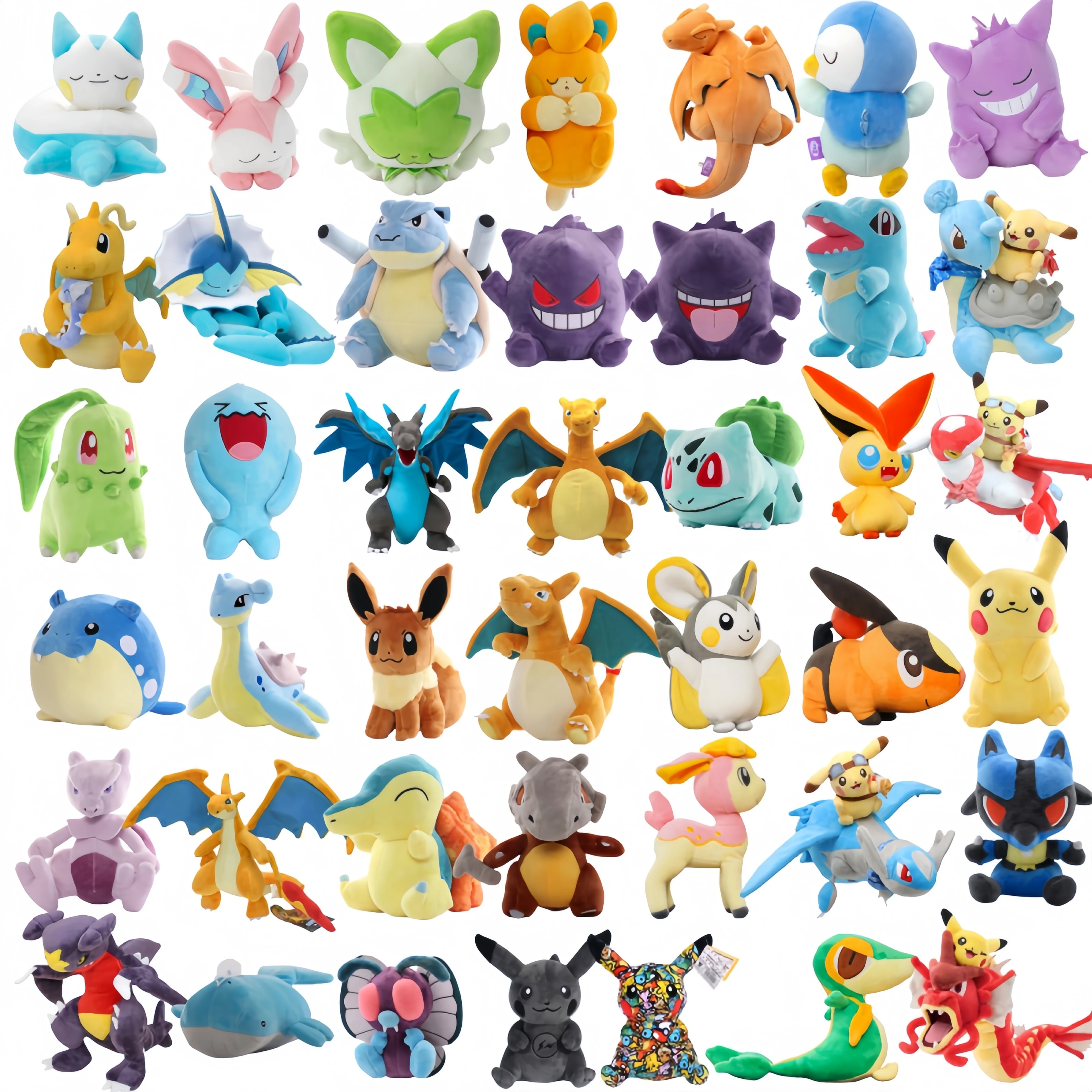 Anime Pokémon Plüschtier Gengar Chikorita Butterfree Dragonair Glänzender Glurak XY Peluche Gefüllte Victini Plüschpuppen Geschenke