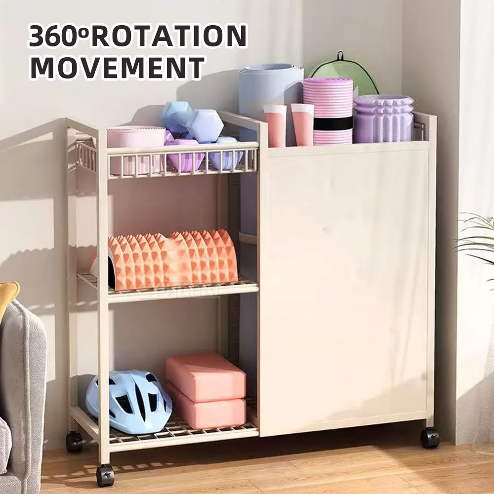 Yoga Mat Storage Basket Fitness Equipment Storage Rack Basketball Badminton Racket  Dumbbell Tool Gap Storage Rack