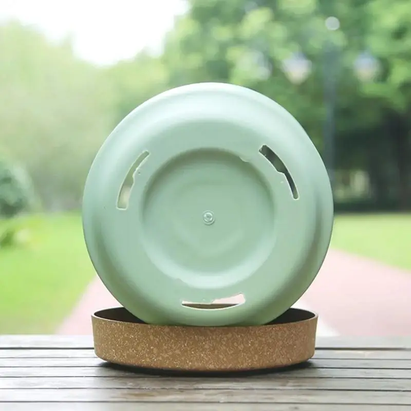 8 بوصة الراتنج الزهرية زهرة وعاء النبات شرفة فناء بوعاء النبات الزهرية مع الصرف حديقة المنزل صينية P9YB #4