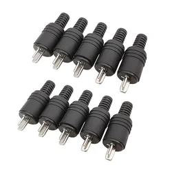 2/5/10Pcs 2Pin DIN Speaker Male Plug HiFi Connector Screw Terminals Connector Power Audio Lamp Signal Plug Adapters Black