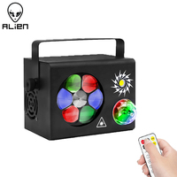 ALIEN 4IN1 RGB LED Gobo Magic Ball Strobe 16 Red Green Laser Patterns Projector DMX Stage Lighting Effect Disco DJ Party Lights