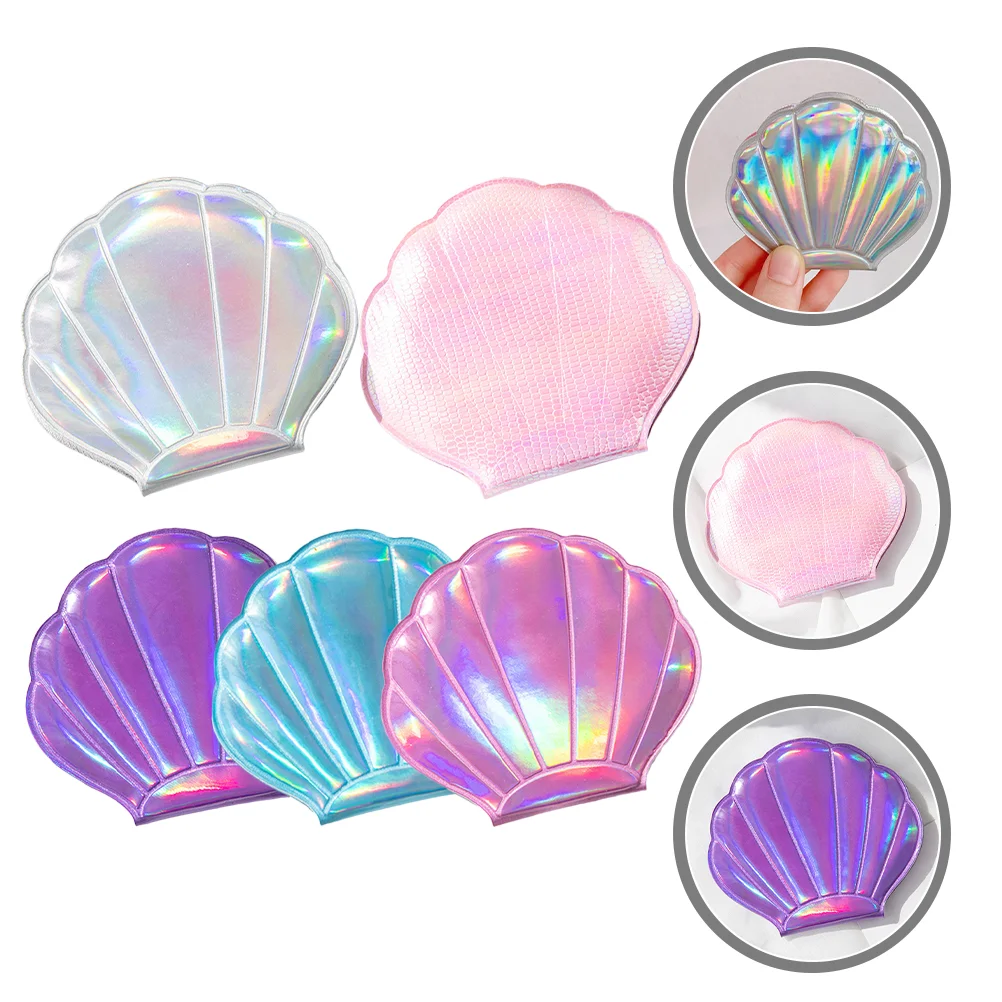 5-delige shell make-upspiegel reizen schattig dagelijks gebruik compacte zakaccessoires hand draagbaar glas