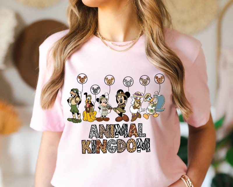مملكة الحيوان الحياة البرية بارك ملابس رياضية الأسرة موضة بارك ليوبارد تي شيرت ميكي الحياة البرية بارك تي شيرت الحياة البرية بارك تي شيرت #1