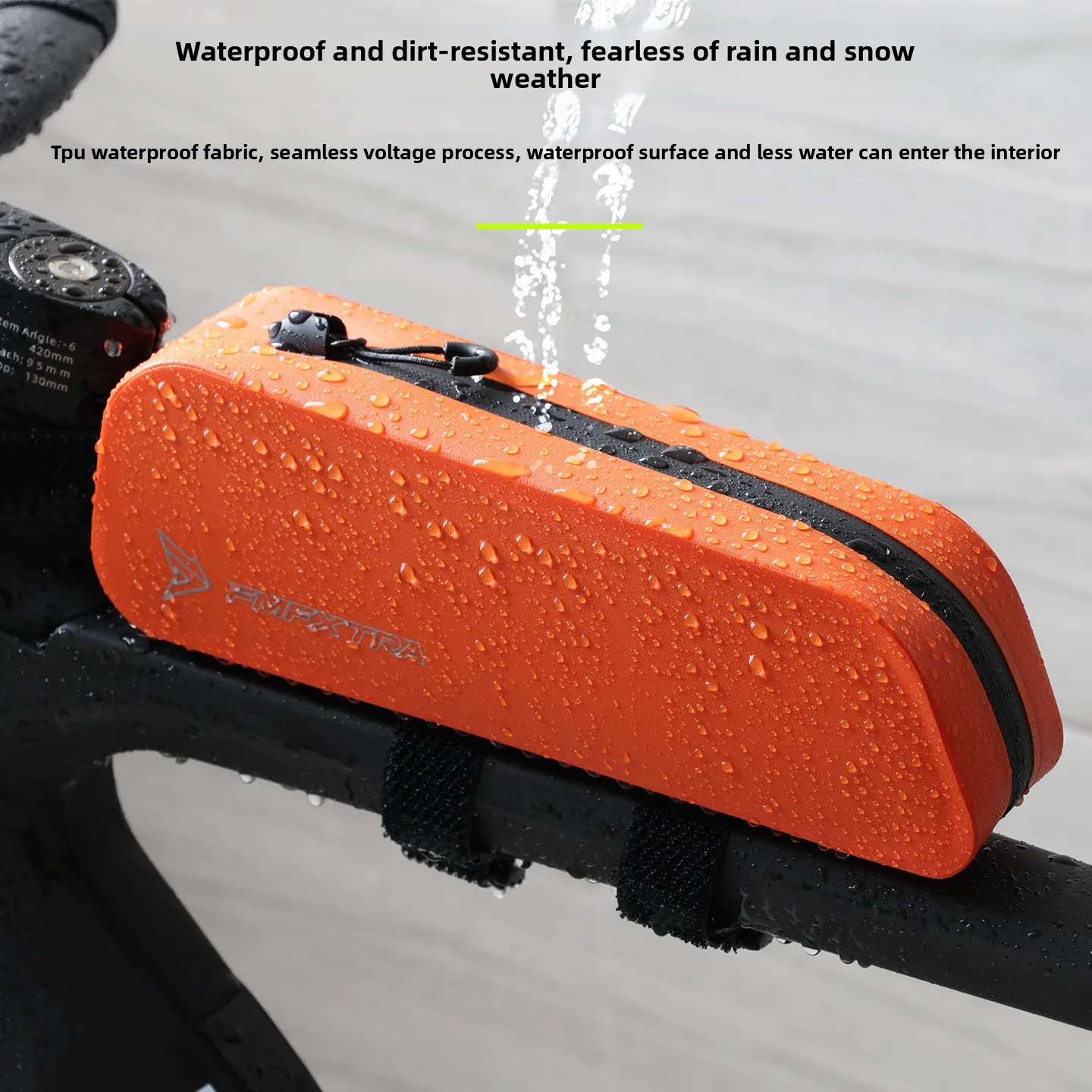 

Road bike bag upper tube outdoor cycling storag emountain waterproof 1.5L front beam Waterproof Reflective Bicycle Handlebar