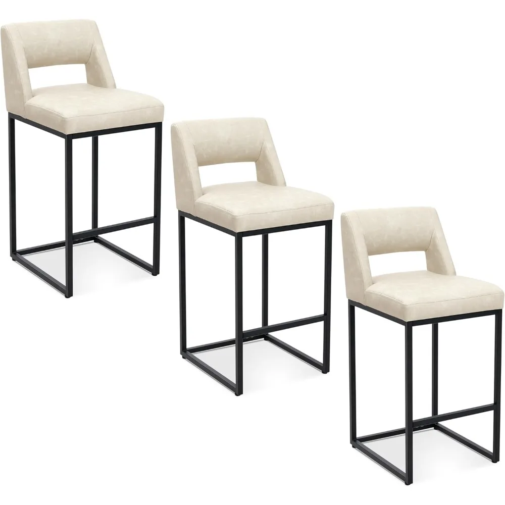 ty-Counter Height Bar Stools Set of 3 for Kitchen Counter Modern Bar Chairs with Backs for Kitchen Island with, Customized-