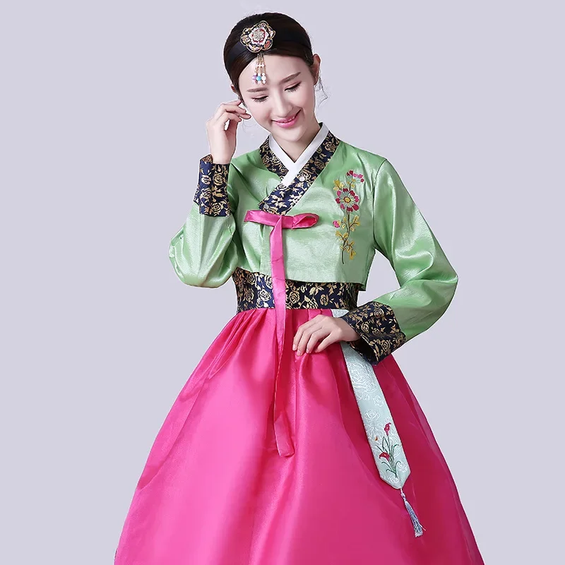 أزياء الهانبوك اللباس للنساء القديمة التقليدية مرحلة الرقص زي سيدة قصر كوريا الزفاف ملابس الرقص الوطني