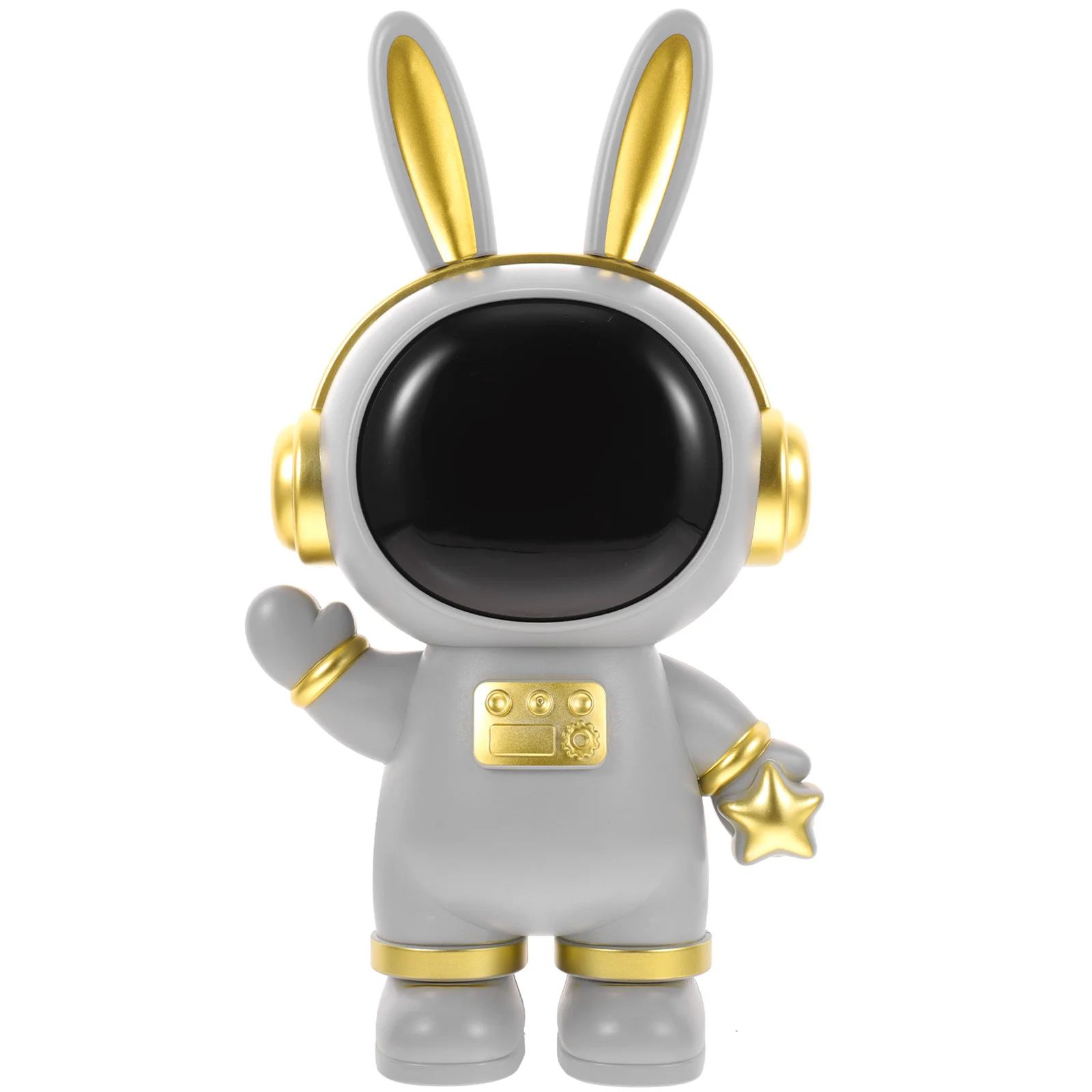 Adorable Space Rabbit Piggy Bank Cartoon Bunny Saving Jar Kids Coin Container Home Decor Gift Rabbit Piggy Bank