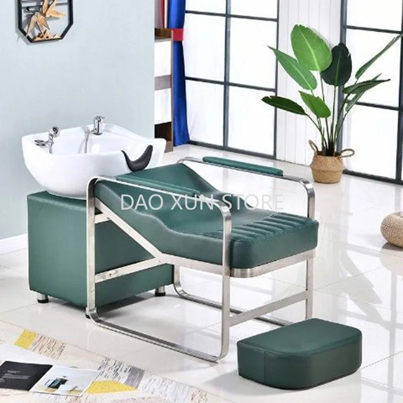 

Luxury hairdressing Bed Minimalistic Comfort Fashion Shower Head Shampoo Chair Salon Silla Peluqueria beauty Salon Furniture