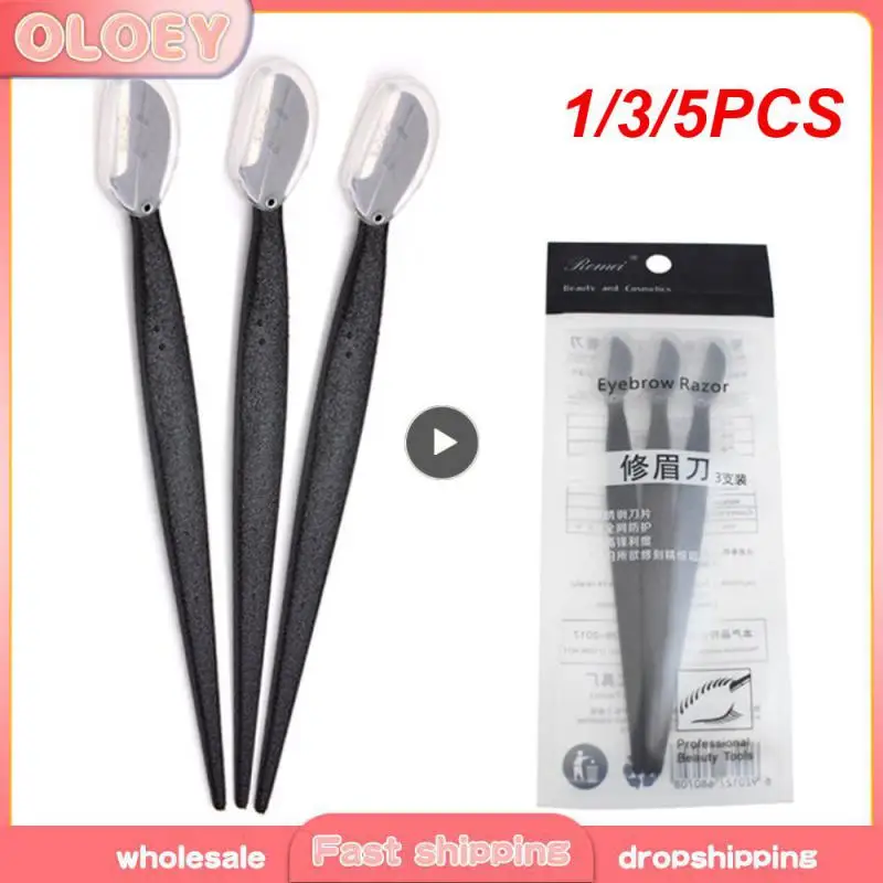 1/3/5PCS set Eyebrow Razor Facial Hair Remover Eyebrow Trimmer Makeup Knife Shaper For Women Razor With Eyebrow Knife