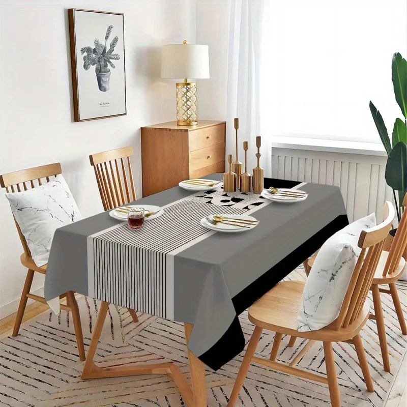 JIT + 1pc polyester tablecloth, simple style tablecloth, rectangular multi-color flower printed tablecloth, yzb