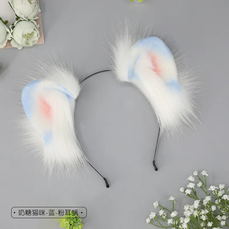 Cat Ears Headband Kawaii Anime Sugar Cat Ears Headdress Cosplay Hair Accessories JK Girl Halloween Party Cosplay Hair Hoop