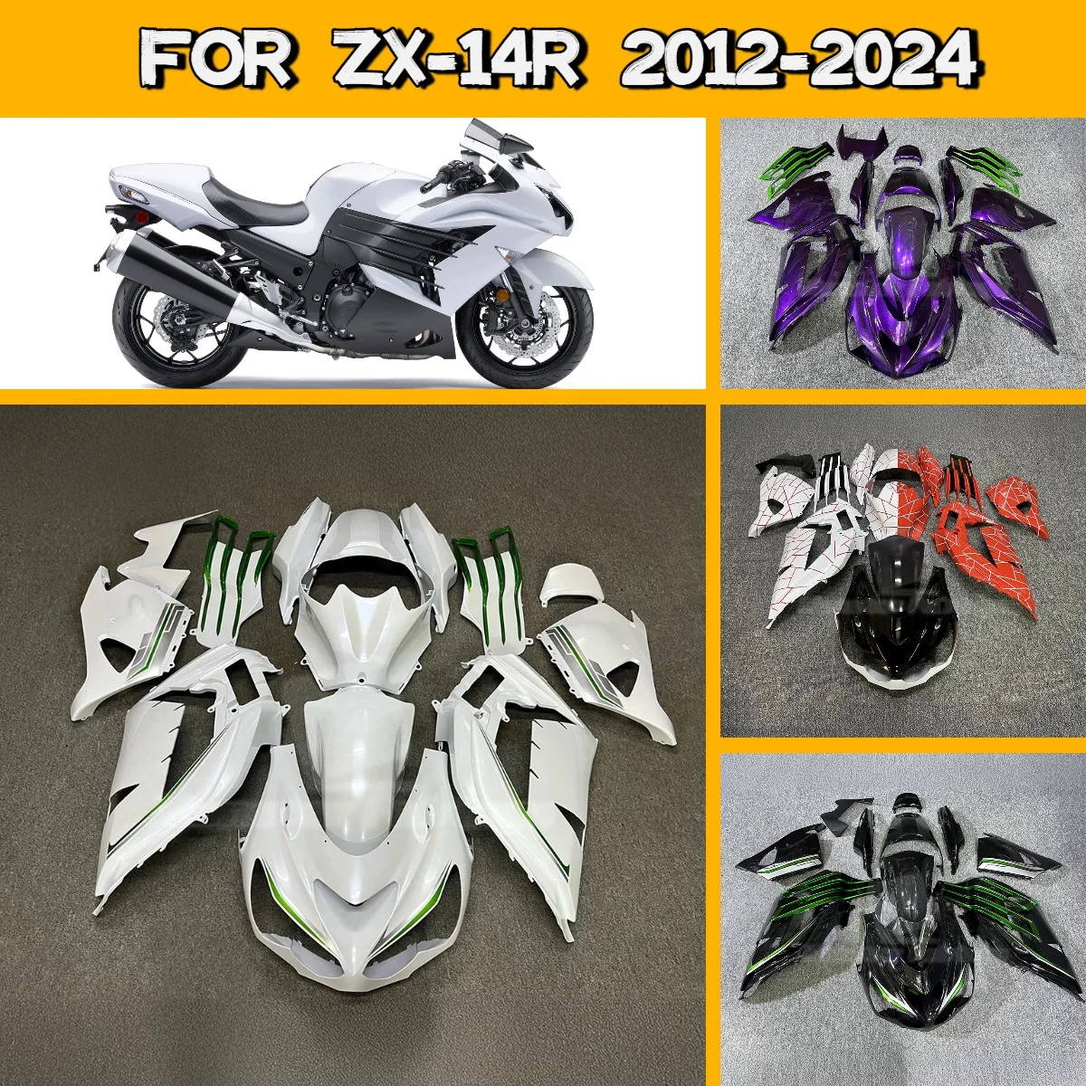 

Fairing Kit for 2012-2024 Kawasaki ZX14R Unique Design Motorcycle Fairings Injection Molded Hot Style 12-24 ZX 14R