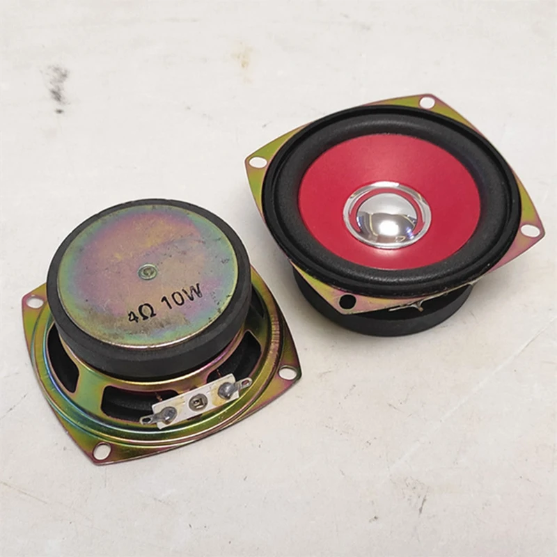 2pcs 3 Inch Subwoofer 4 Ohm 10W Audio Portable Speakers Unit HIFI Full Range Low Frequency For Car Mounted Household