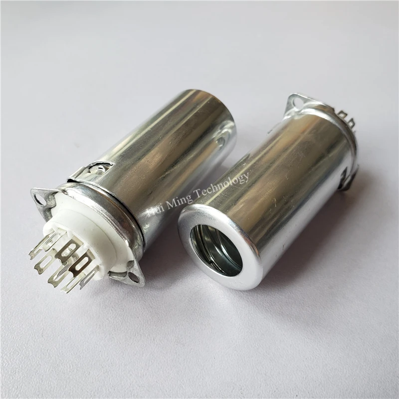 Ceramics socket GZC9-F-B-55 GZC9-F-B-55-G 9 pin silver with Shield caps scaffolding tube socket tube sockets for 12AX7