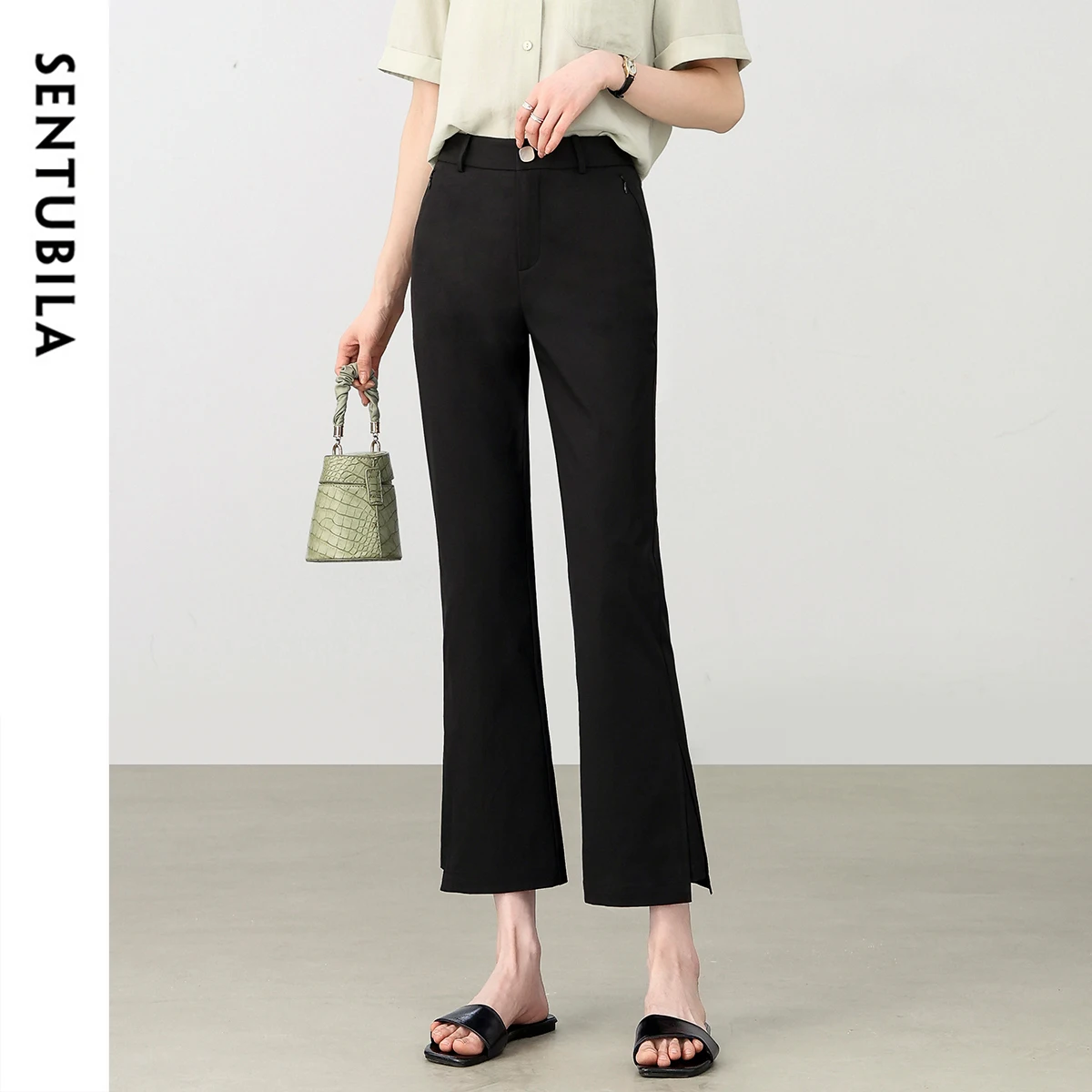 

SENTUBILA Women's Baggy Flared Pants 2025 New Collection Elegant Fashion Vintage Trousers Summer Ladies Casual Clothes 142K54703