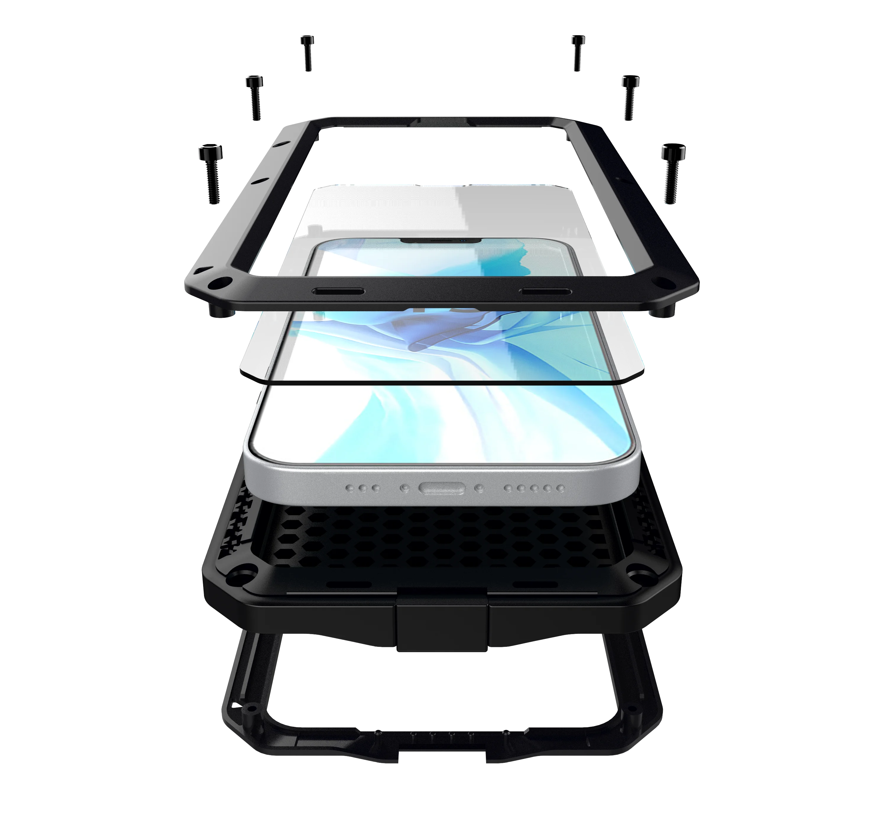 Geeignet für Samsung Galaxy S26 Ultra/S25/S23/S22/S21 All-Inclusive-Schutzhülle, Metallpanzerung, dreifach geschützt, Handy-Schutzhülle